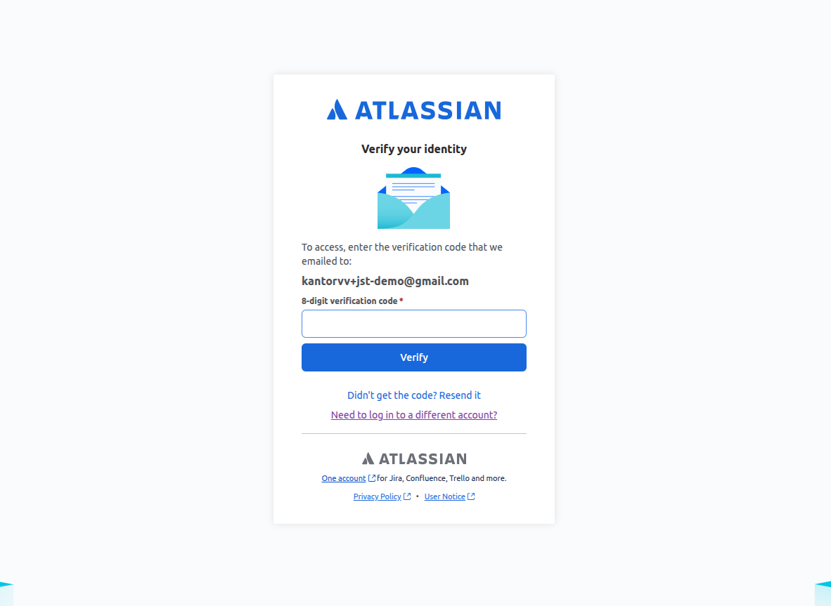 The verification screen shown before managing API tokens